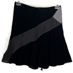 Studio M Women's Size 4 A-Line Skirt Black/Gray Sheer Mini Rayon 1M10A11